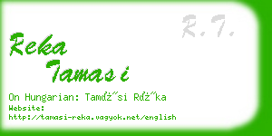 reka tamasi business card